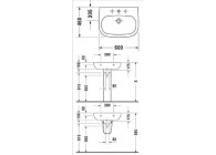 Duravit D-Code lavabo 60cm wit