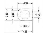 Duravit D-Code zitting wit softclose scharn.