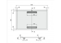 VB Squaro 1400 x 900 x 18 mm Wit Alpin Rechthoekige douchev