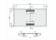 VB Squaro 1800 x 900 x 18 mm Wit Alpin Rechthoekige douchev