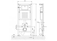 Alsan frame+geberit reservoir afv.90/110 + isolatieplaat