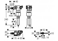 Grohe vlotterkraan 3/8