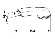 Grohe sproeier 1/2 keukenkraan chroom