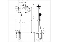 HG Showerpipe Croma 160 chro om