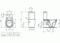 IS Connect Staande WC back to wall diepspoel H/PK-voor combi