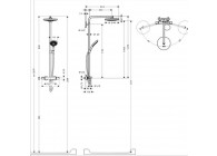 HG Raindance Select S240 2jet Showerpipe chroom