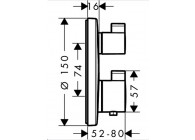 HG Ecostat S inb. therm met stop/omstel