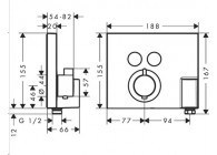 HG ShowerSelect Therm. 2f Fixfit+Porter