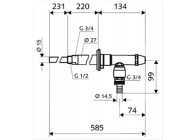 Schell polar set vorstvrije buitenkraan 15mm mont.achteraf