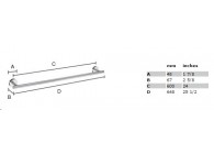 Smedbo Home handdoekdrager 600mm chroom