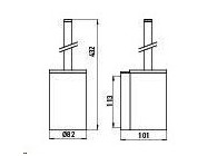 Emco System 2 toiletborstelgarnituur, wandmodel, chroom