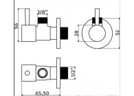 Clou Inbe chroom design hoekstopkraan