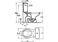 IS Alpha Staande WC diepspoel S 110 - voor combinatie