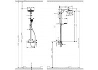 HG Crometta S Showerpipe 240 1jet Eosmart chroom