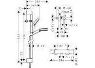 HG Crometta Vario Combi Ecostat 1001CL Set 900mm