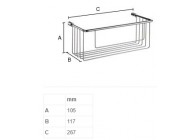 Smedbo Sideline Basic draadkorf B267 D117 H105mm chroom