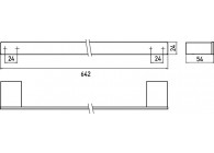 Emco Loft badhanddoekhouder, 645 mm, chroom