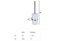 Smedbo House wc borstel hangend chroom/glas