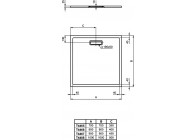 IS Ultra Flat New Douchebak 900x900x25 mm glanzend wit