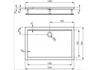 IS Ultra Light Douchebak 1200x900x40 mm glanzend wit