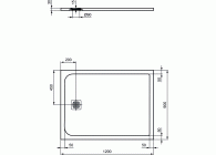 IS Ultra Flat S Douchebak 1200x900x30 mm pure white