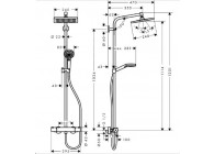 HG Crometta E Showerpipe 240 1jet Ecosmart chroom