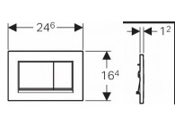 Geberit duwplaat Sigma30 wit/chroom - dubbele spoeling