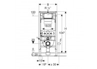 Geberit Systemfix wc-set met iCon en Sigma30 wit/chroom