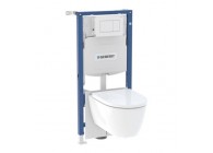 Geberit Systemfix wc-set met iCon en Sigma30 wit/chroom