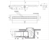 Carrodrain classic douchegoot 800mm body 915 x173 x75mm