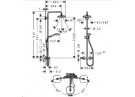 HG Croma Select E 180 2jet Showerpipe EcoSmart white/