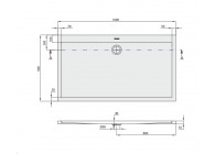 VB Subway 1600 x 900 x 35 mm Wit Alpin Rechthoekige douchev