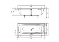 IS Duobad inbouw 1800x800 mm