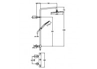 Cristina Prime showerpipe hoofdd.250/3jet handd chroom