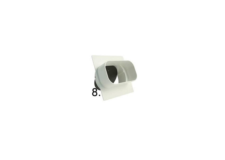 Nicoll ventilatie 150x80 adaptor vk/rd plat