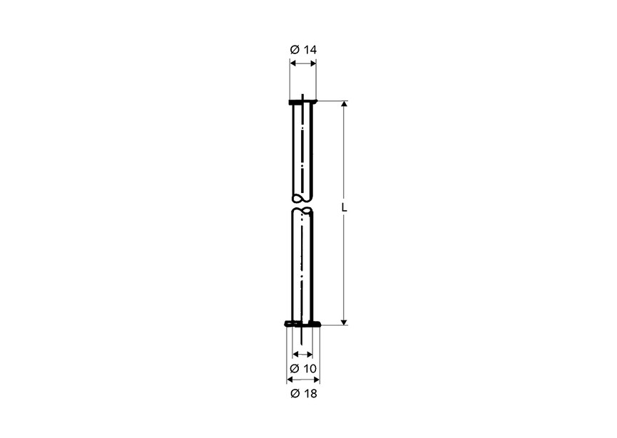 Schell buisstuk 10mmx80cm chr