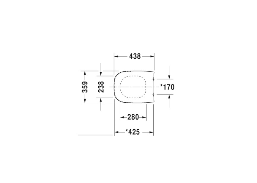 Duravit D-Code zitting wit softclose scharn.