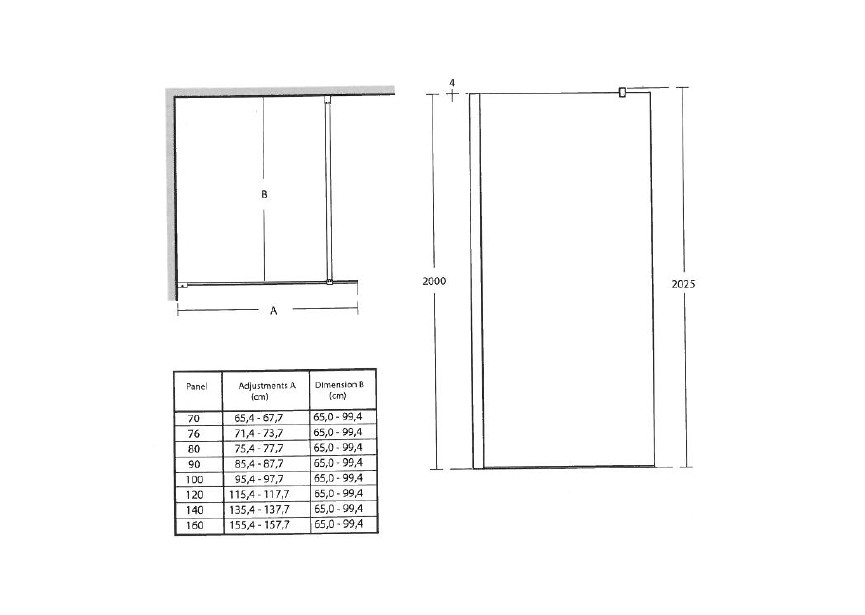 Ideal standard synergy 120 douchewand 1154-1177mm helder/chr