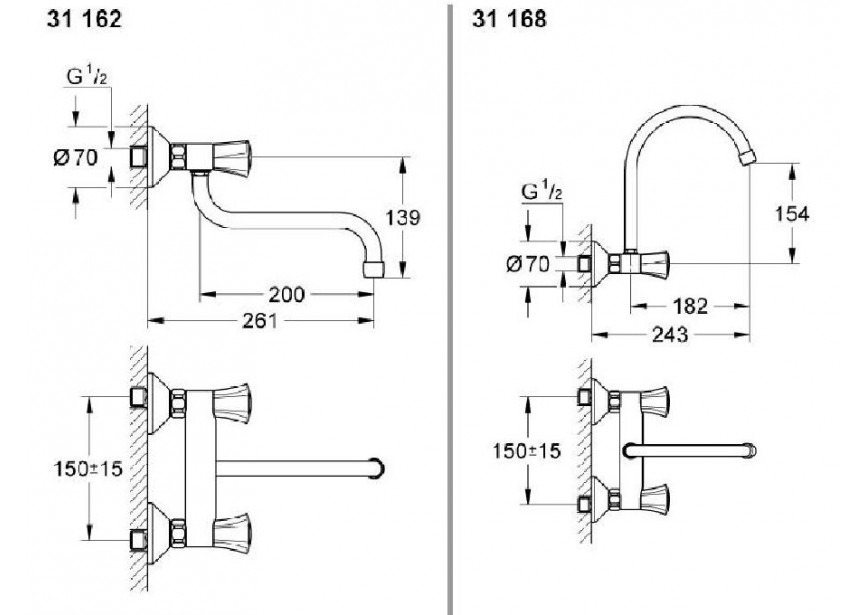 Grohe Costa L mengkraan gootsteen chroom