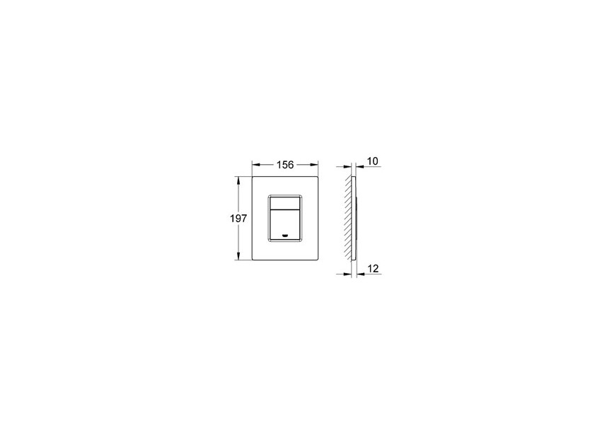 Grohe duwplaat Cosmo wit