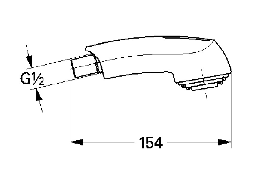 Grohe sproeier 1/2 keukenkraan chroom