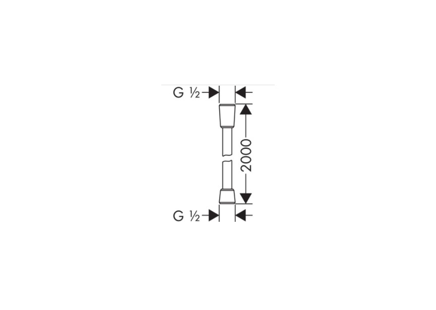 HG Isiflex B doucheslang 200 cm chroom