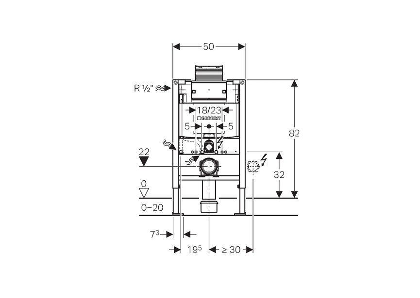 Geberit Duofix Omega verlaagd frame