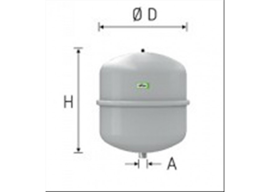 Reflex N 12, grijs, expansievat membraan, 3 bar/1,5 bar