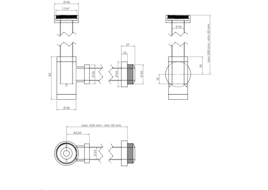 Clou Minisuk designsifon handenwasser chroom