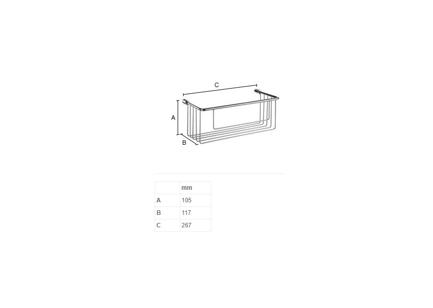 Smedbo Sideline Basic draadkorf B267 D117 H105mm chroom