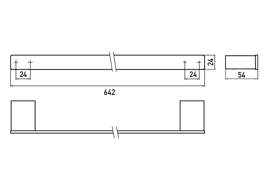 Emco Loft badhanddoekhouder, 645 mm, chroom