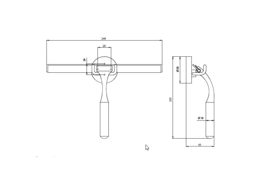 Emco System 2 douchewisser met ophanging