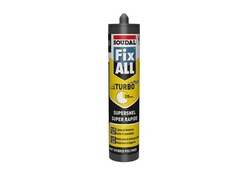 Soudal 290ML FIX ALL TURBO ZWART/NOIR zwart