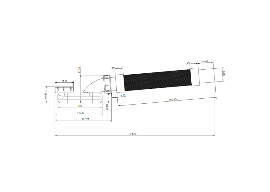 Duravit Durakanto 148x75 wit vrijstaand bad incl. afvoer